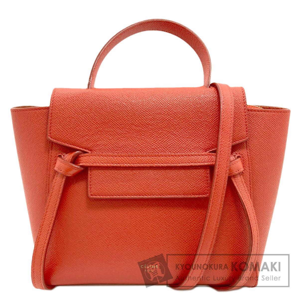 CELINE セリーヌ ナノ ベルトバッグ 2WAY ハンドバッグ カーフ レディース 中古