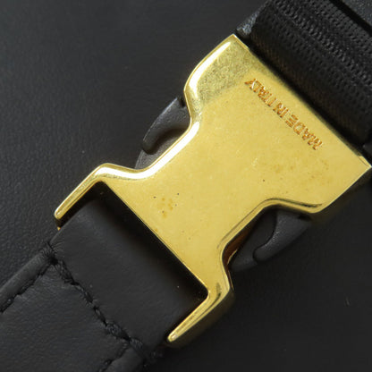 FENDI フェンディ カリグラフィ スタッズ ショルダーバッグ レザー レディース 中古