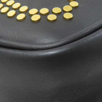 FENDI フェンディ カリグラフィ スタッズ ショルダーバッグ レザー レディース 中古
