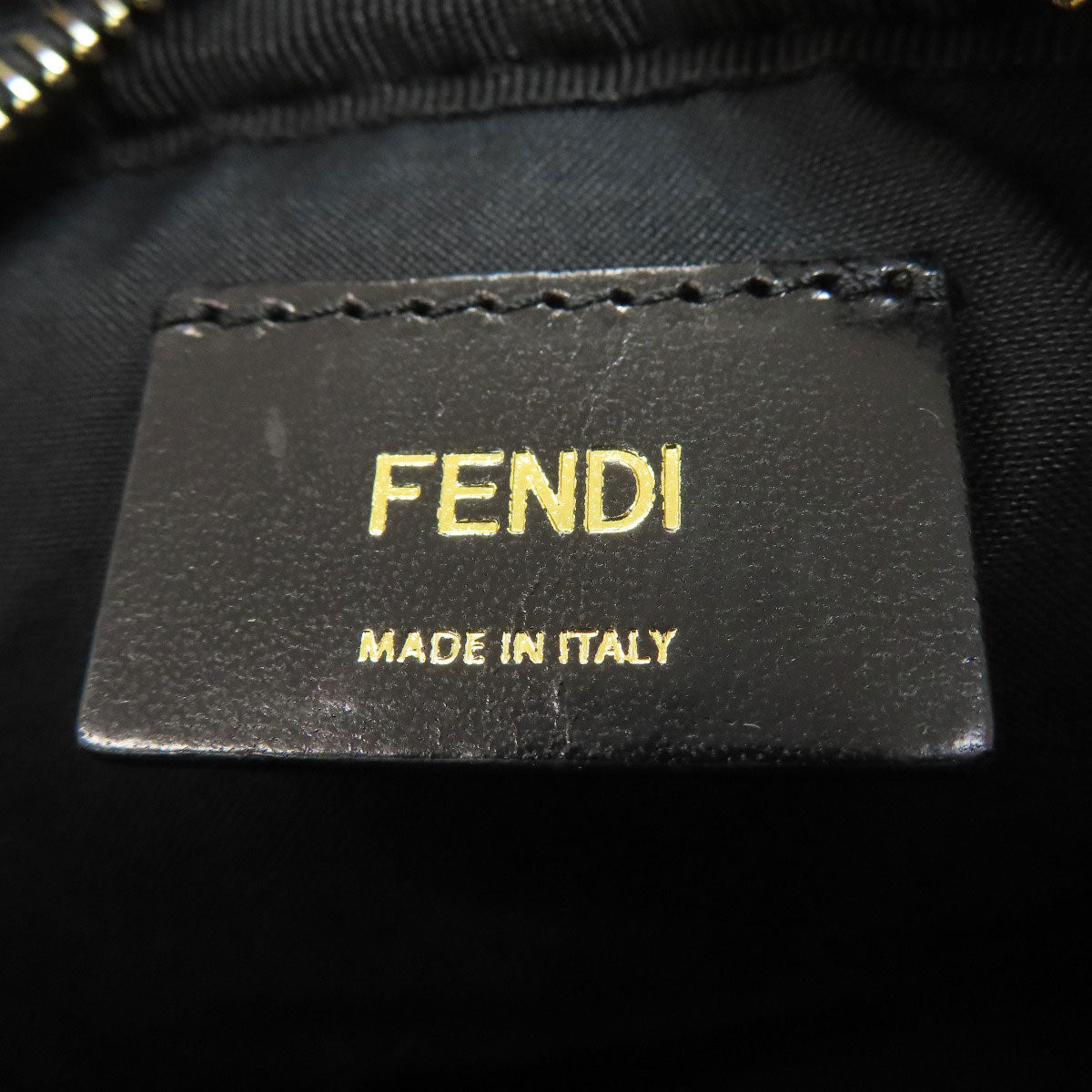 FENDI フェンディ カリグラフィ スタッズ ショルダーバッグ レザー レディース 中古