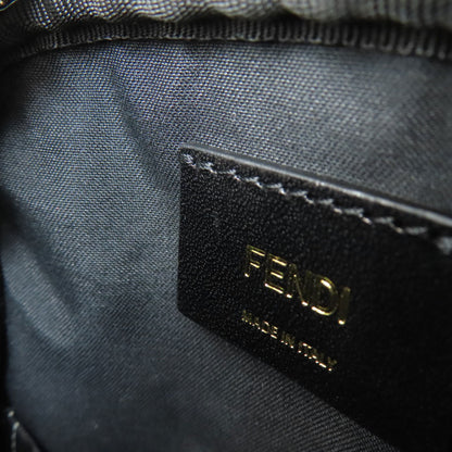 FENDI フェンディ カリグラフィ スタッズ ショルダーバッグ レザー レディース 中古