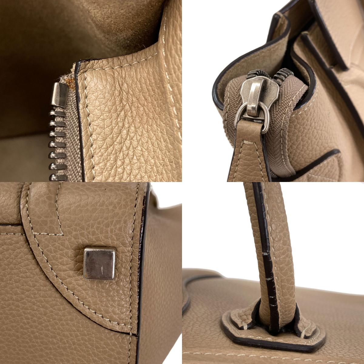 CELINE セリーヌ ラゲージマイクロ ハンドバッグ カーフ レディース 中古