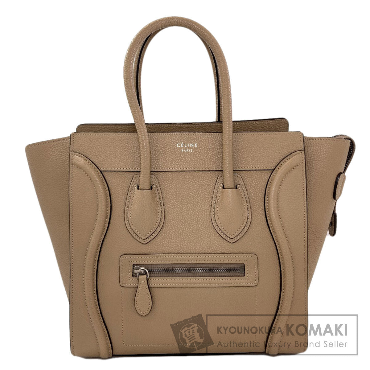 CELINE セリーヌ ラゲージマイクロ ハンドバッグ カーフ レディース 中古