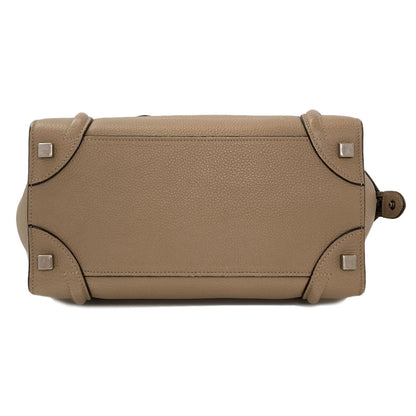 CELINE セリーヌ ラゲージマイクロ ハンドバッグ カーフ レディース 中古