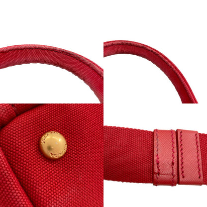 PRADA プラダ カナパミニ 2WAY ハンドバッグ キャンバス レディース 中古