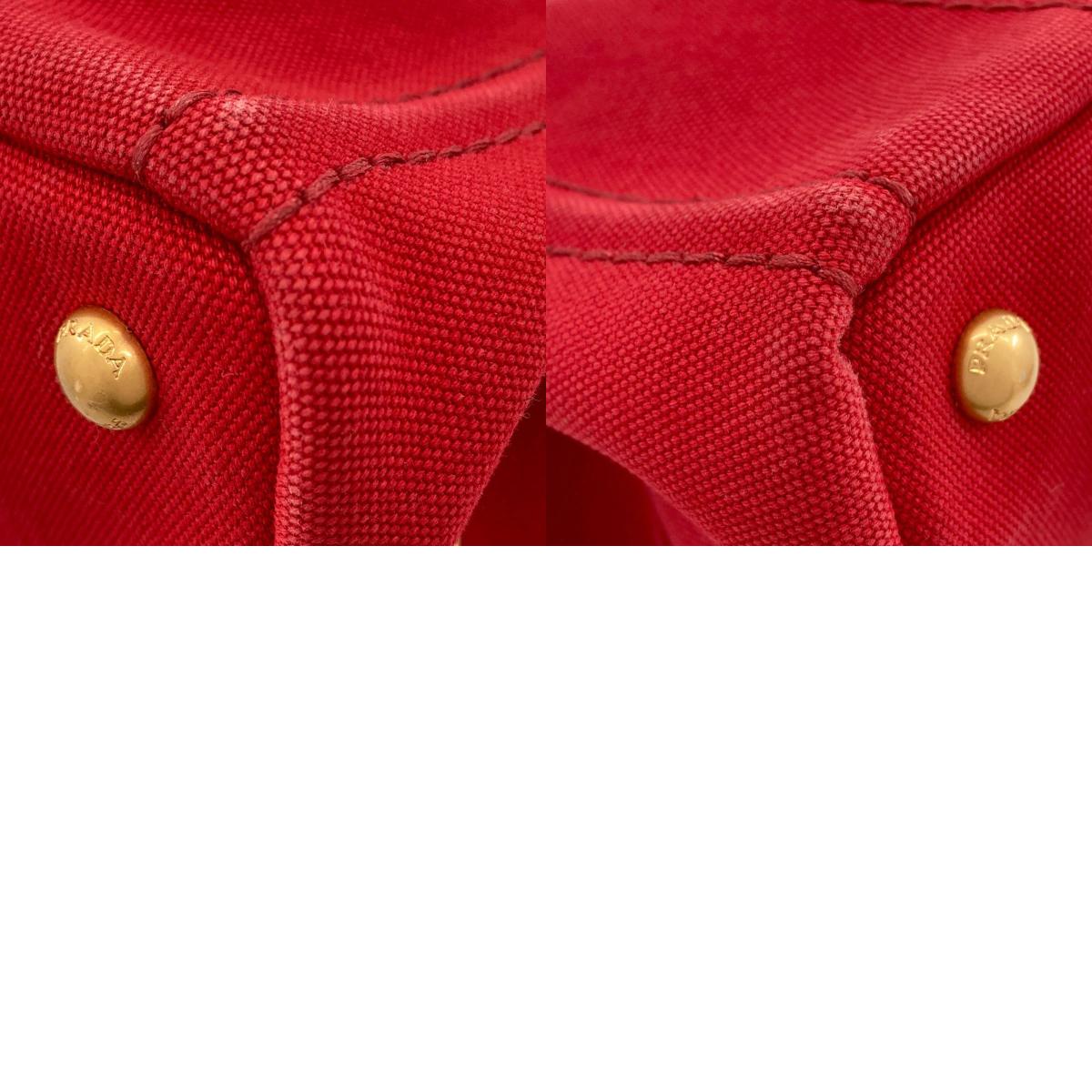 PRADA プラダ カナパミニ 2WAY ハンドバッグ キャンバス レディース 中古