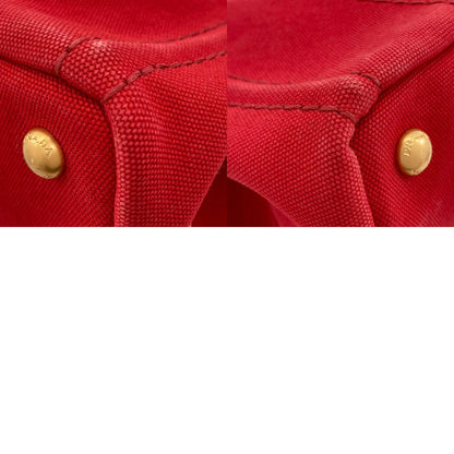 PRADA プラダ カナパミニ 2WAY ハンドバッグ キャンバス レディース 中古