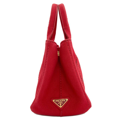 PRADA プラダ カナパミニ 2WAY ハンドバッグ キャンバス レディース 中古