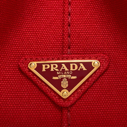 PRADA プラダ カナパミニ 2WAY ハンドバッグ キャンバス レディース 中古
