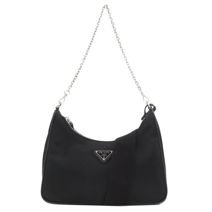 PRADA プラダ ロゴ金具 2WAY ハンドバッグ ナイロン レディース 中古