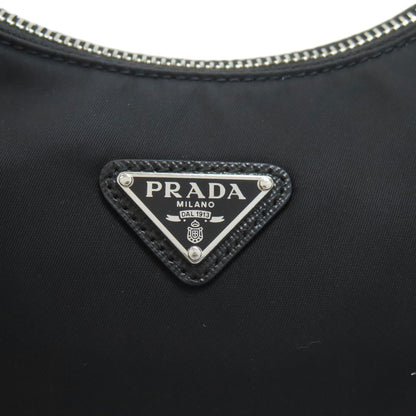 PRADA プラダ ロゴ金具 2WAY ハンドバッグ ナイロン レディース 中古