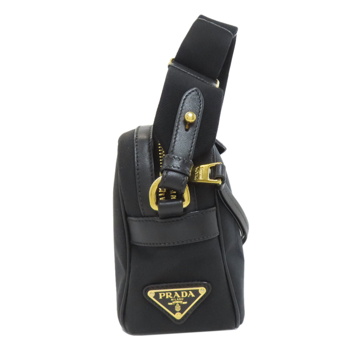 PRADA プラダ 1BH089 フィオッコ ショルダーバッグ キャンバス レディース 中古