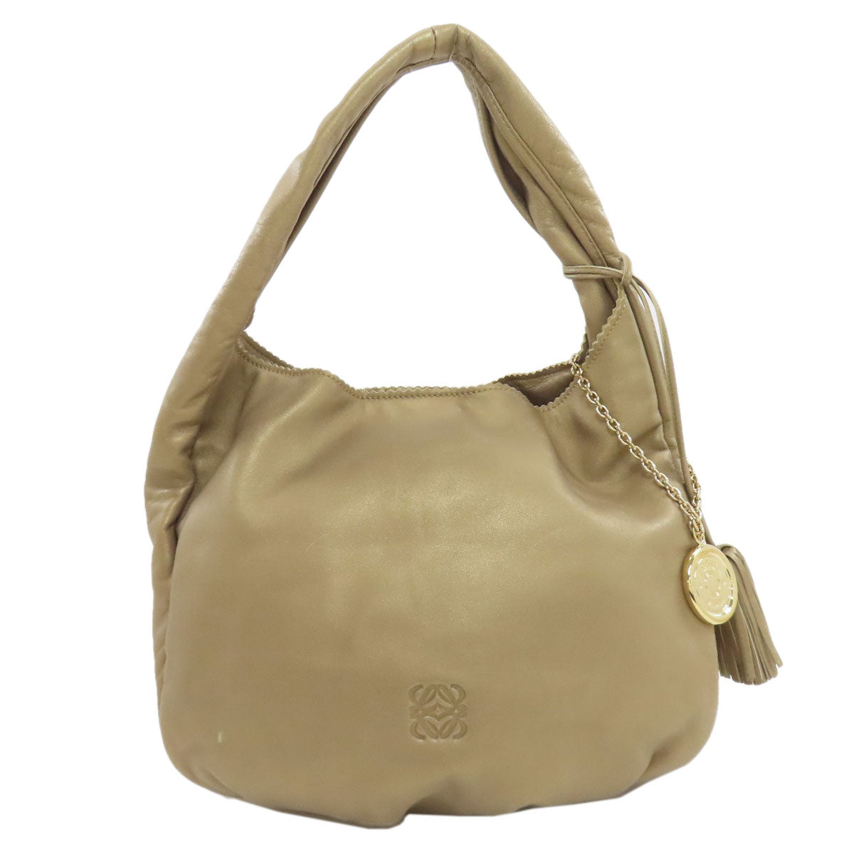 LOEWE ロエベ アナグラム ハンドバッグ レザー レディース 中古