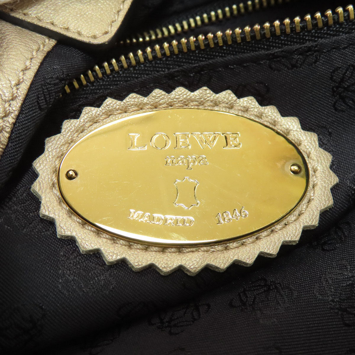 LOEWE ロエベ アナグラム ハンドバッグ レザー レディース 中古