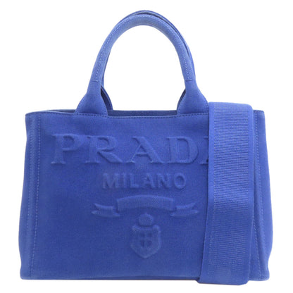 PRADA プラダ カナパミニ 2WAY ハンドバッグ キャンバス レディース 中古