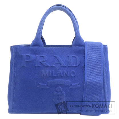 PRADA プラダ カナパミニ 2WAY ハンドバッグ キャンバス レディース 中古