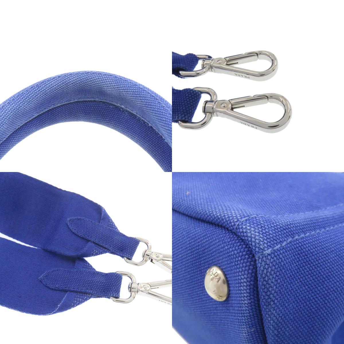 PRADA プラダ カナパミニ 2WAY ハンドバッグ キャンバス レディース 中古