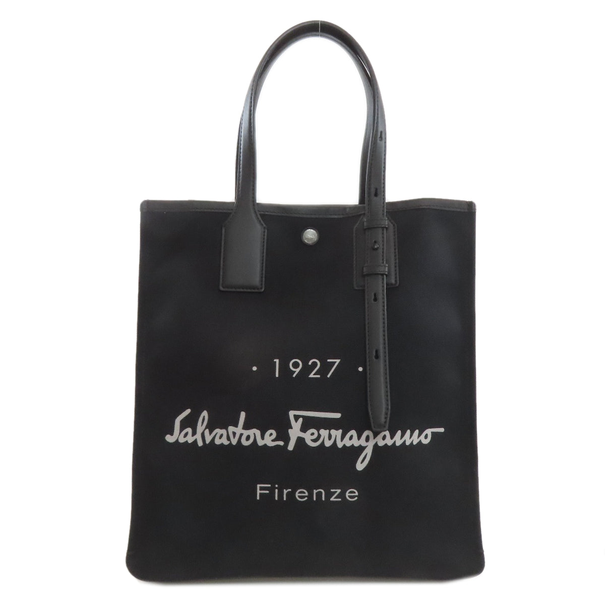 Salvatore Ferragamo サルヴァトーレフェラガモ ロゴ トートバッグ キャンバス レディース 中古