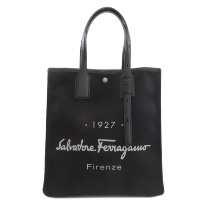 Salvatore Ferragamo サルヴァトーレフェラガモ ロゴ トートバッグ キャンバス レディース 中古