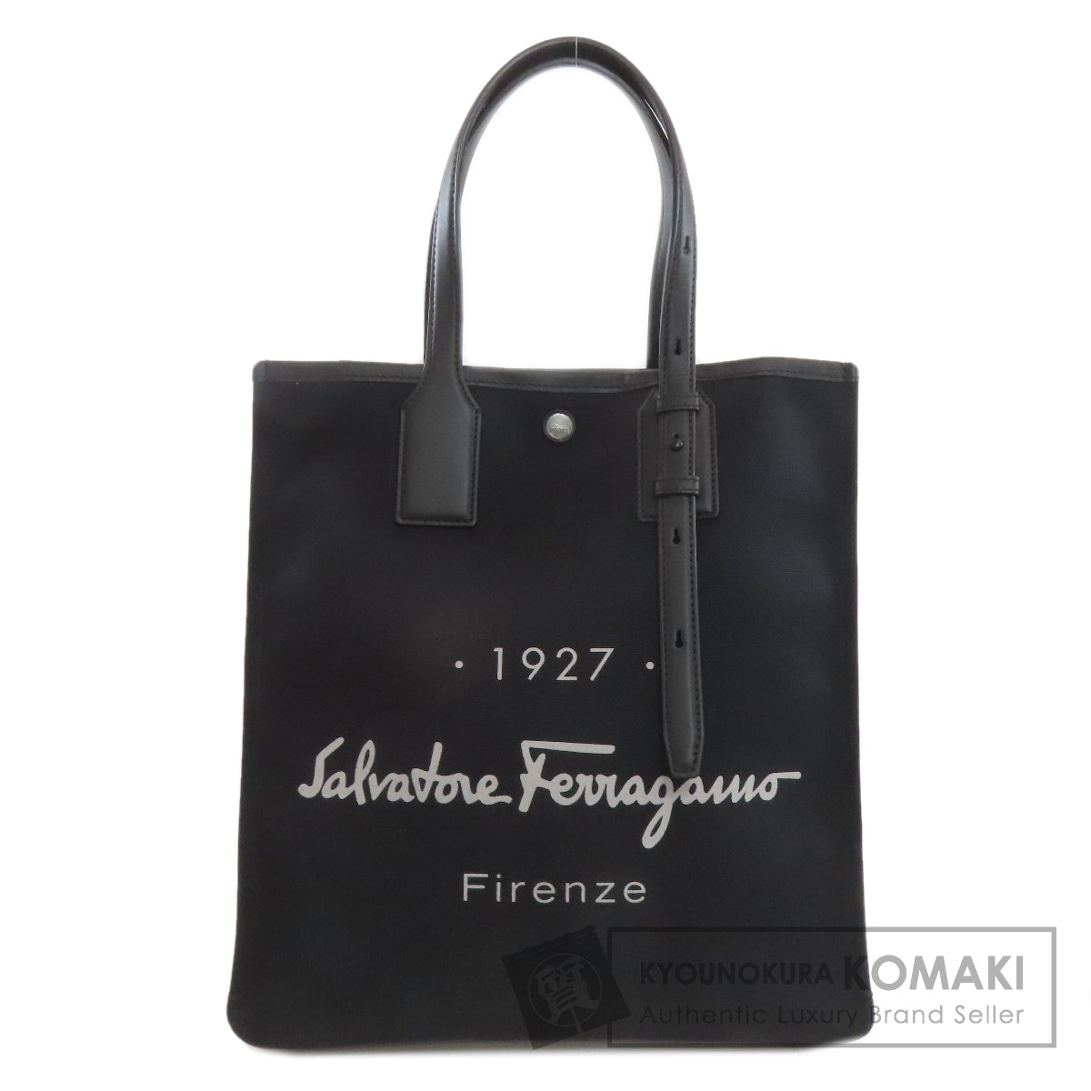Salvatore Ferragamo サルヴァトーレフェラガモ ロゴ トートバッグ キャンバス レディース 中古
