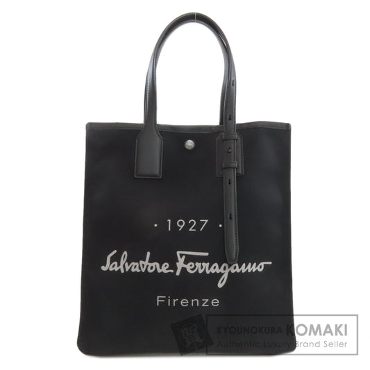 Salvatore Ferragamo サルヴァトーレフェラガモ ロゴ トートバッグ キャンバス レディース 中古
