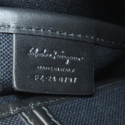 Salvatore Ferragamo サルヴァトーレフェラガモ ロゴ トートバッグ キャンバス レディース 中古