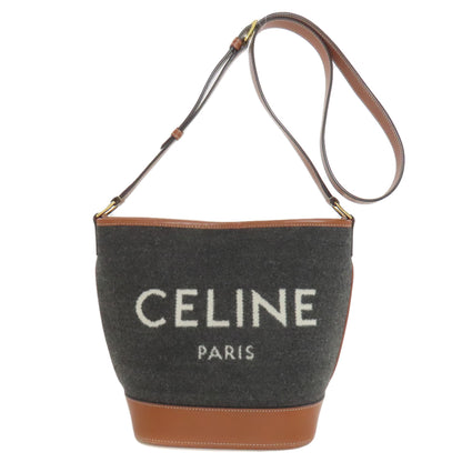CELINE セリーヌ バケット ロングショルダー ショルダーバッグ フェルト レディース 中古