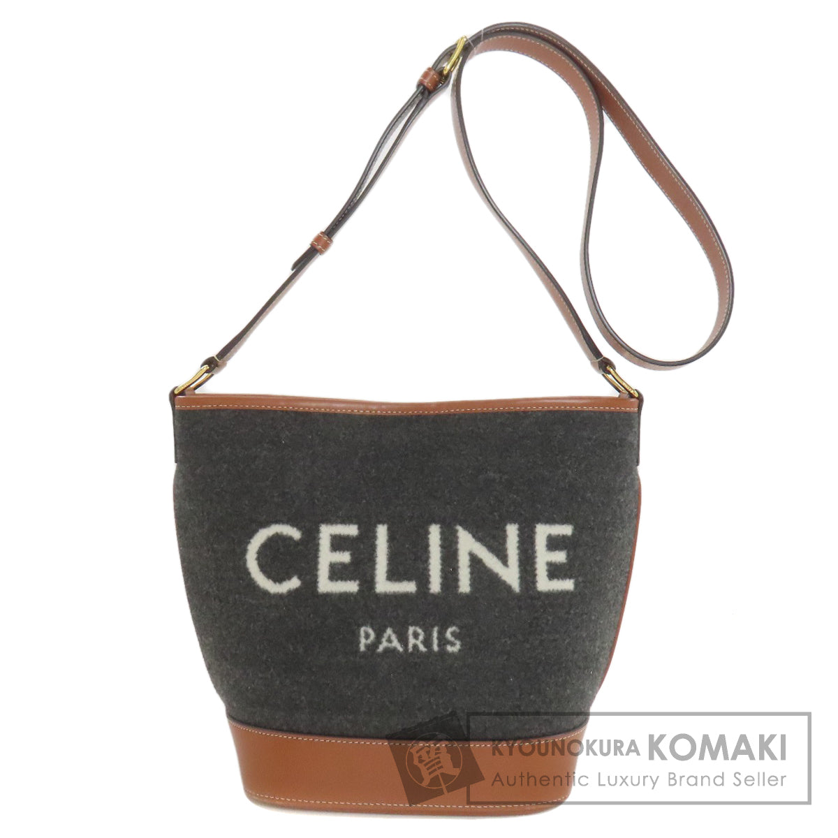 CELINE セリーヌ バケット ロングショルダー ショルダーバッグ フェルト レディース 中古