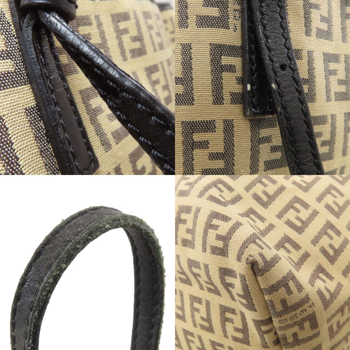 FENDI フェンディ ズッカ柄 トートバッグ キャンバス レディース 中古
