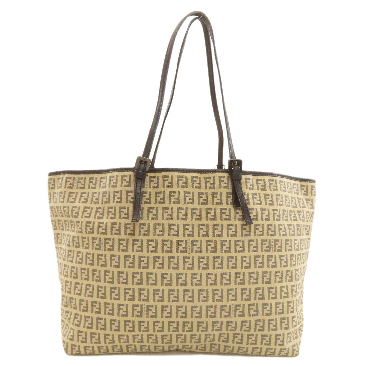 FENDI フェンディ ズッカ柄 トートバッグ キャンバス レディース 中古