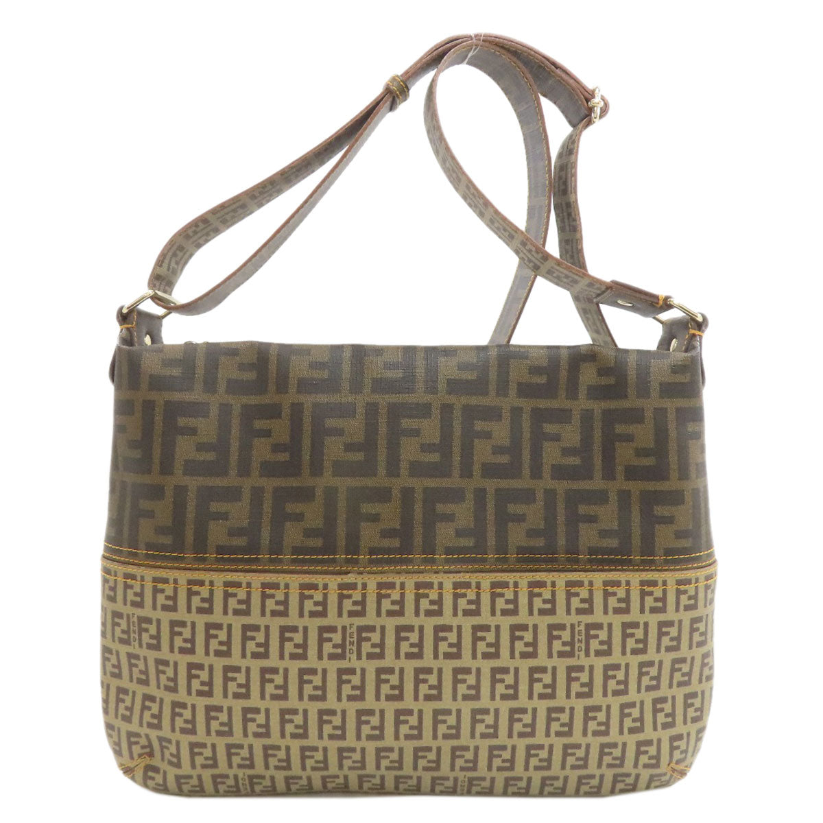 FENDI フェンディ ズッカ柄 ズッキーノ ショルダーバッグ PVC レディース 中古
