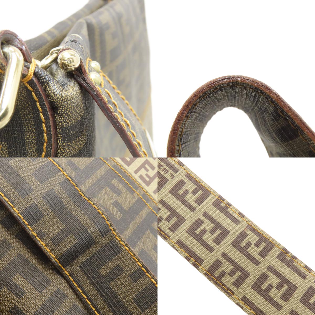 FENDI フェンディ ズッカ柄 ズッキーノ ショルダーバッグ PVC レディース 中古