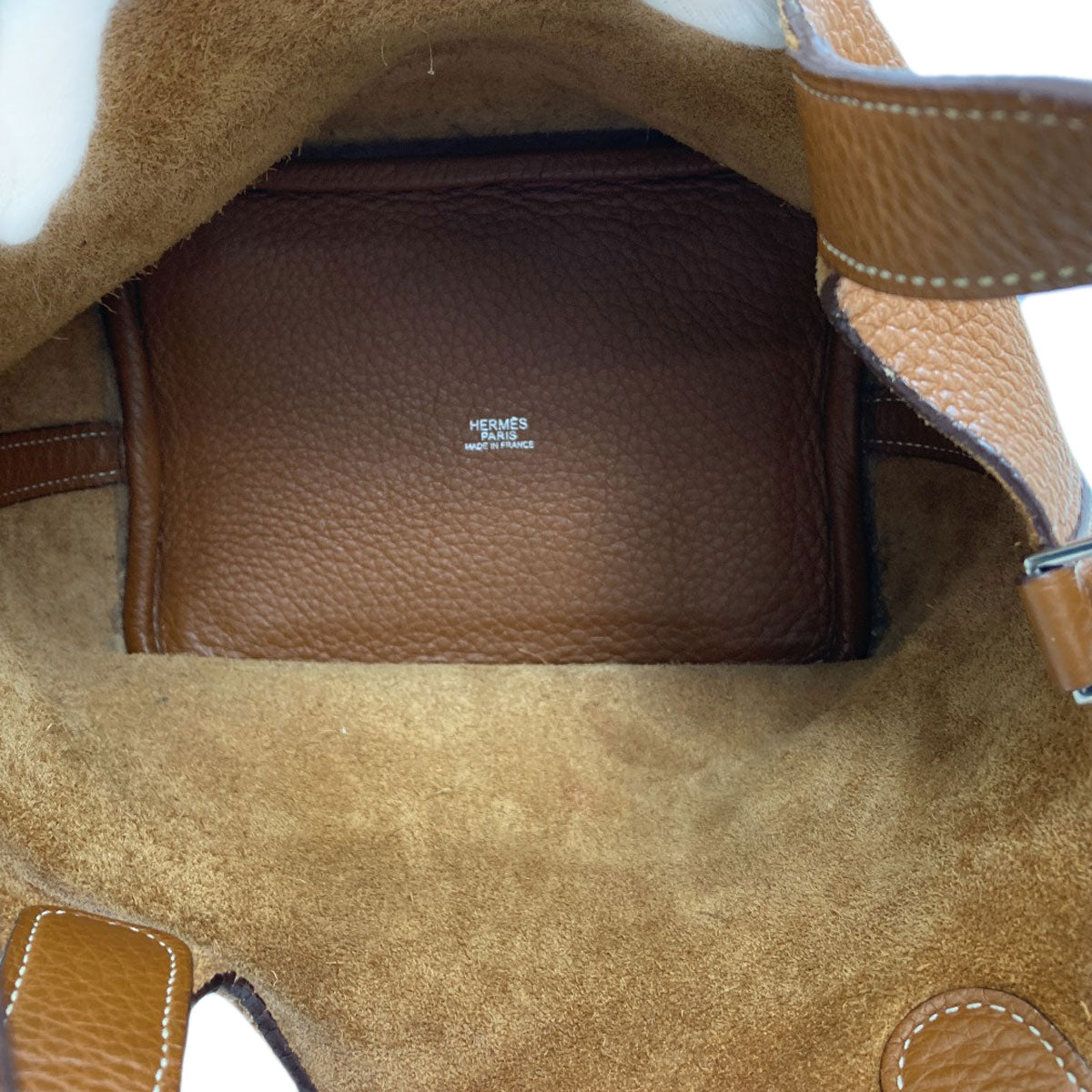 エルメス ピコタンPM ゴールド シルバー金具 ハンドバッグ 中古 商品画像6
