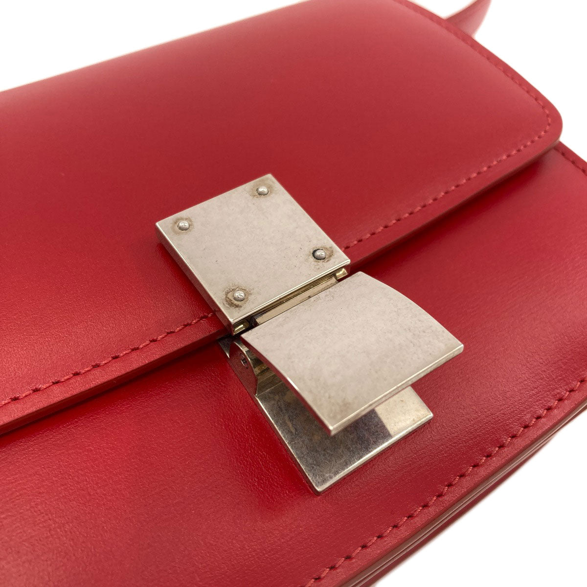 CELINE セリーヌ クラシックボックス ショルダーバッグ レザー レディース 中古