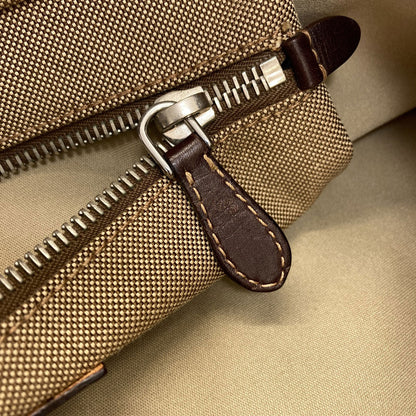 PRADA プラダ ロゴ ジャガード トートバッグ キャンバス レディース 中古