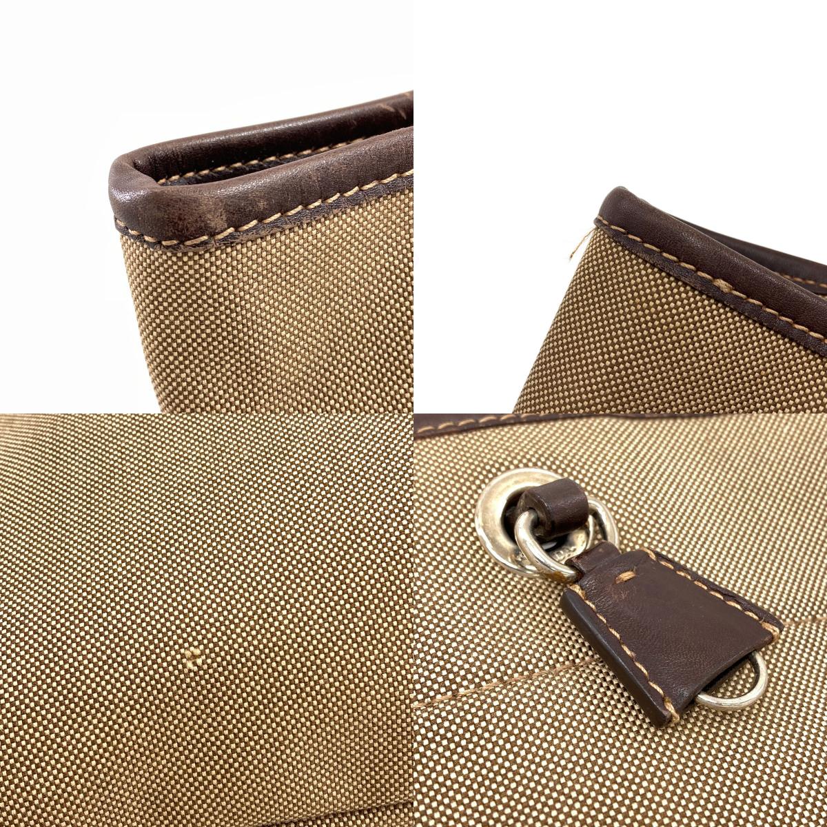 PRADA プラダ ロゴ ジャガード トートバッグ キャンバス レディース 中古