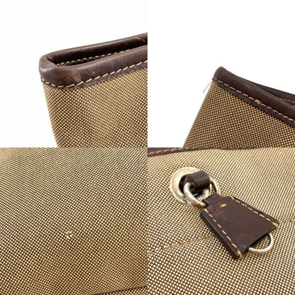 PRADA プラダ ロゴ ジャガード トートバッグ キャンバス レディース 中古