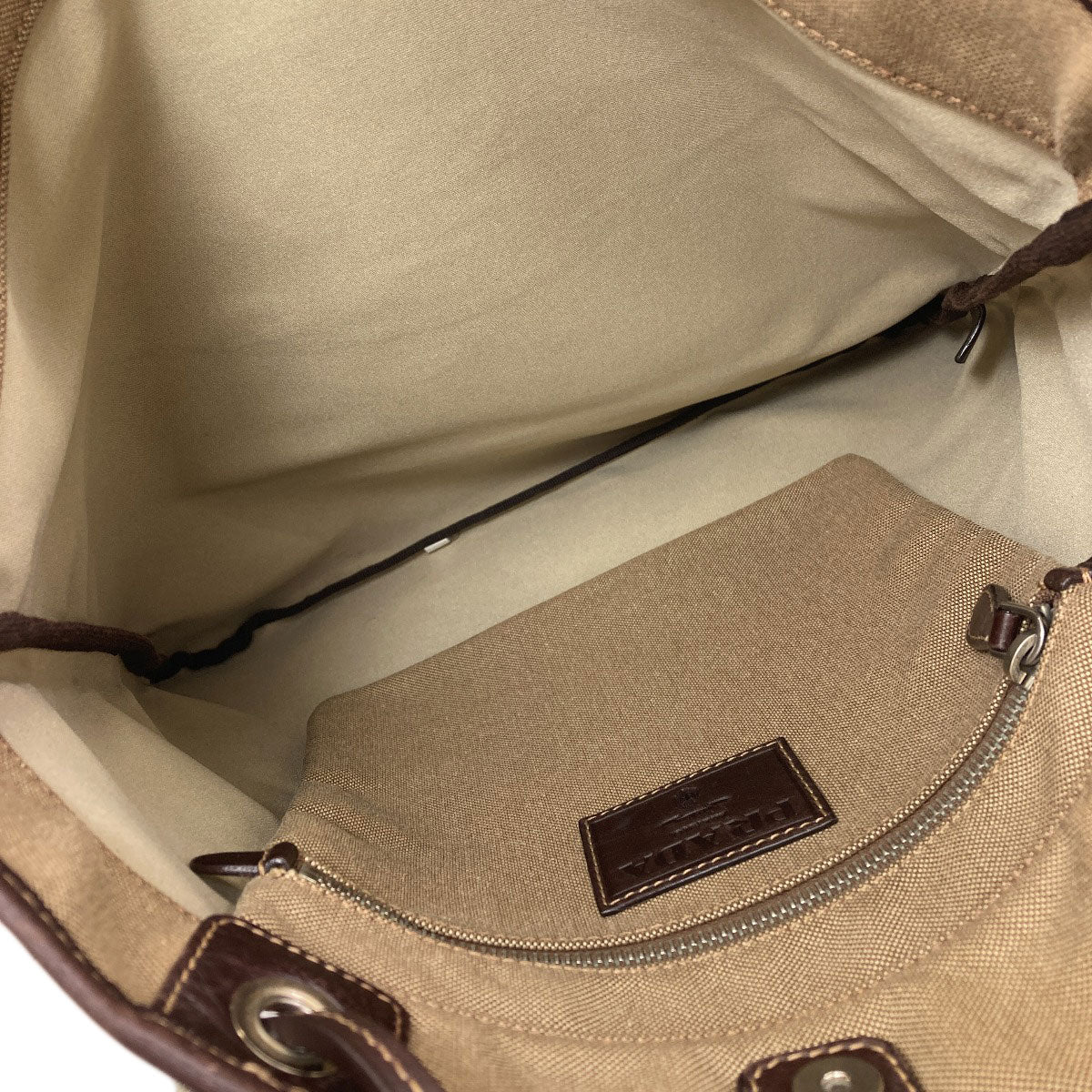 PRADA プラダ ロゴ ジャガード トートバッグ キャンバス レディース 中古