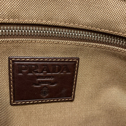 PRADA プラダ ロゴ ジャガード トートバッグ キャンバス レディース 中古