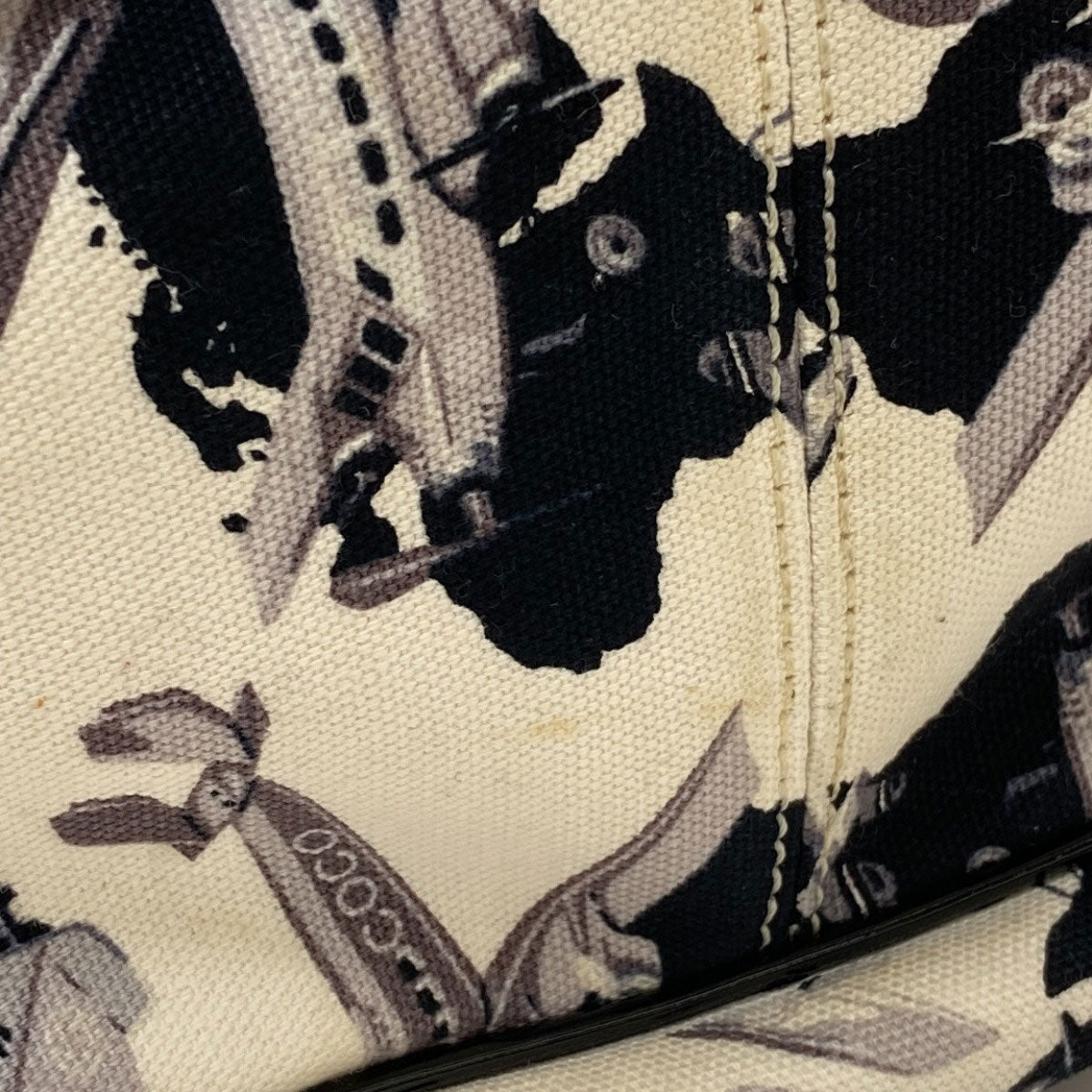 CHANEL シャネル エアライン 飛行機柄 ハンドバッグ キャンバス レディース 中古