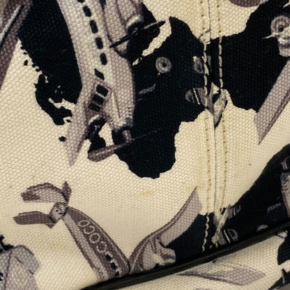 CHANEL シャネル エアライン 飛行機柄 ハンドバッグ キャンバス レディース 中古