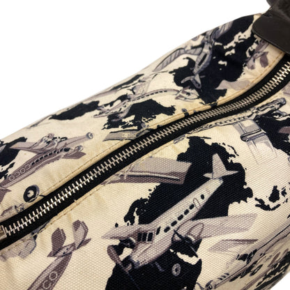 CHANEL シャネル エアライン 飛行機柄 ハンドバッグ キャンバス レディース 中古
