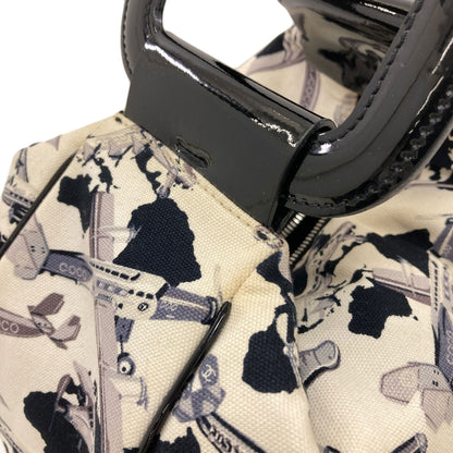 CHANEL シャネル エアライン 飛行機柄 ハンドバッグ キャンバス レディース 中古