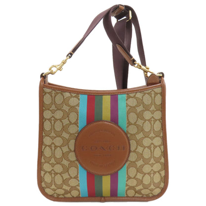 COACH コーチ CC144 シグネチャー ショルダーバッグ キャンバス レディース 中古