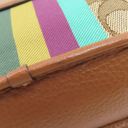 COACH コーチ CC144 シグネチャー ショルダーバッグ キャンバス レディース 中古