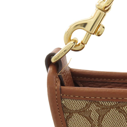 COACH コーチ CC144 シグネチャー ショルダーバッグ キャンバス レディース 中古