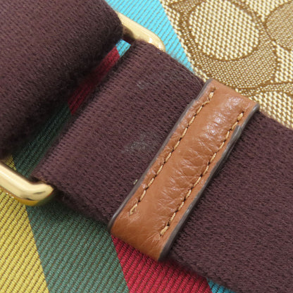COACH コーチ CC144 シグネチャー ショルダーバッグ キャンバス レディース 中古