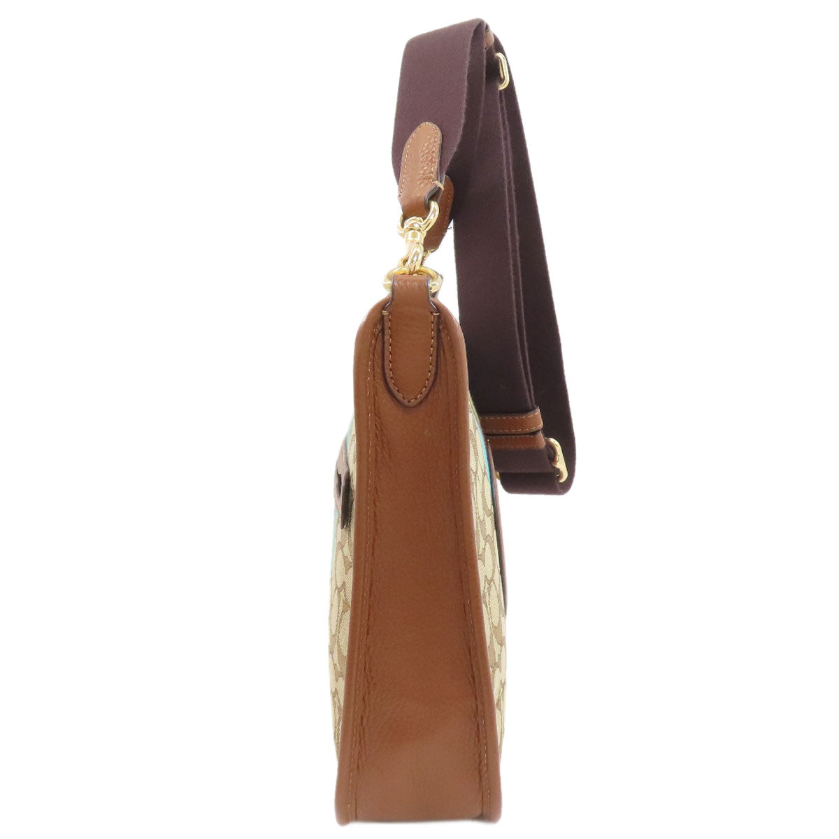 COACH コーチ CC144 シグネチャー ショルダーバッグ キャンバス レディース 中古