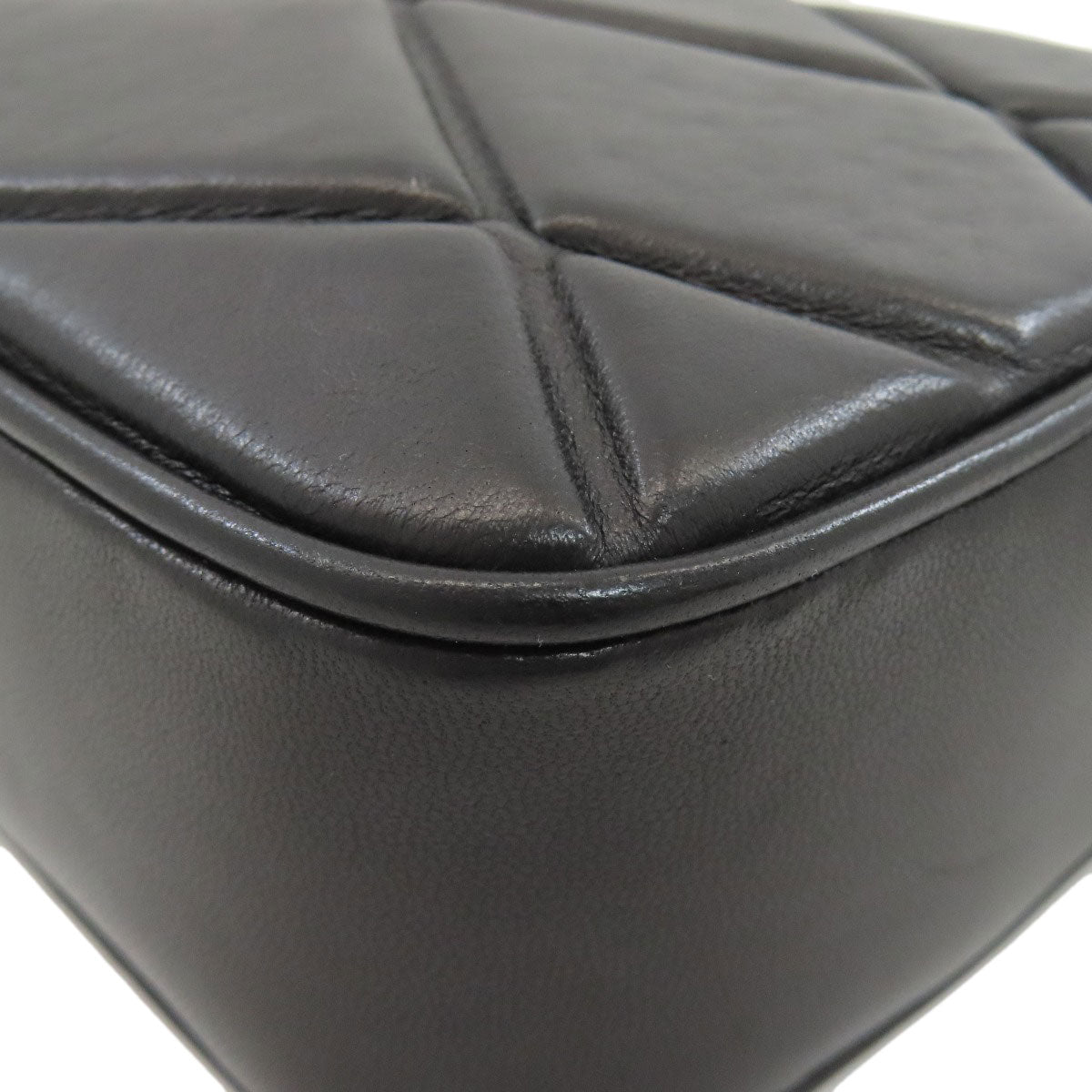 Jimmy Choo ジミーチュウ ダイヤモンドキルティング ショルダーバッグ レザー レディース 中古