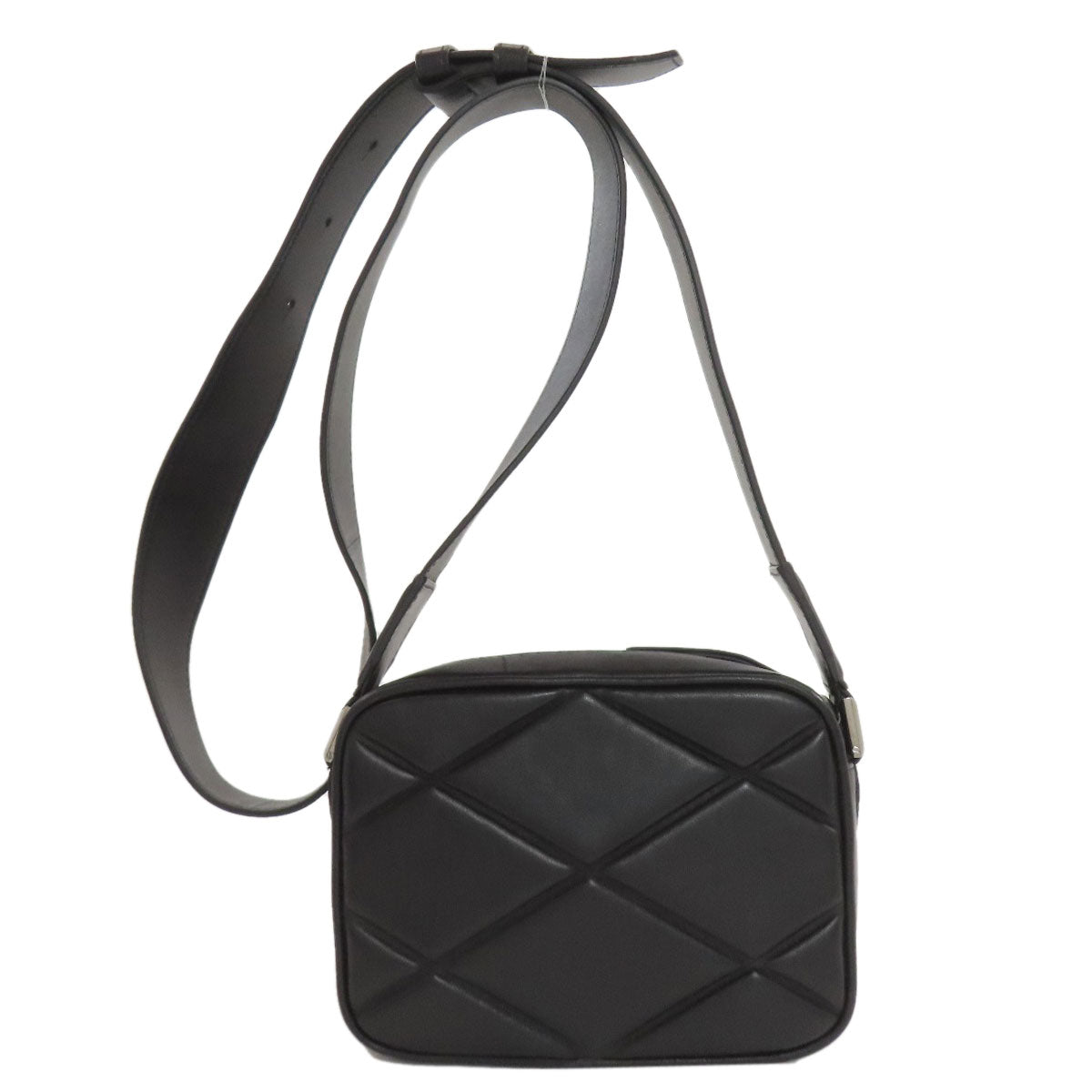 Jimmy Choo ジミーチュウ ダイヤモンドキルティング ショルダーバッグ レザー レディース 中古
